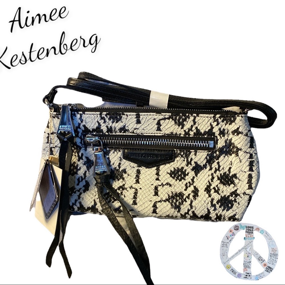 Aimee Kestenberg Black and White Crossbody Bag